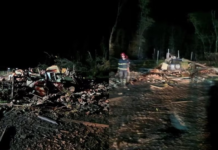 Fuerte temporal en Las Flores: un tornado destruyó una vivienda en Paraje Harosteguy y activó un amplio operativo de emergencia