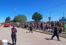 Desfile Federativo de Bomberos, en Loma Verde