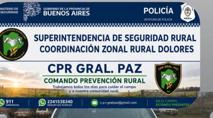 Patrulla Rural General Paz informa