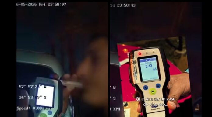 «Fue una copita nada más»: sin licencia e inhabilitado por alcoholemia positiva fue detenido nuevamente con 2,13 gl de alcohol en sangre
