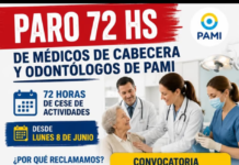 PAMI: médicos de cabecera y odontólogos inician un paro de 72 horas