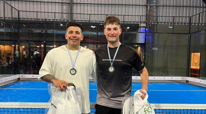 Brian Santero, subcampeón provincial de pádel en 2ª categoría