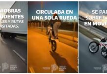 Inhabilitado por realizar maniobras imprudentes en moto en plena ruta