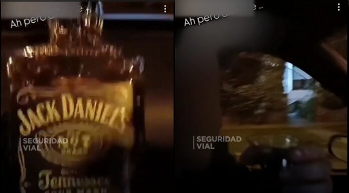 DEMENCIAL: TOMABA WHISKY AL VOLANTE Y SE BURLÓ DEL «SI NOS MATAMOS, NOS MATAMOS» EN LA RUTA 2