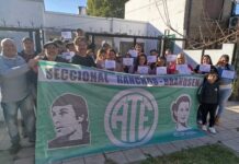 ATE y CTA entregaron certificados a alumnos del Curso de Comedores Escolares