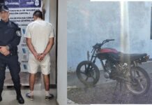 Circulaba sin patente en la moto, se dio a la fuga, pero terminó aprehendido