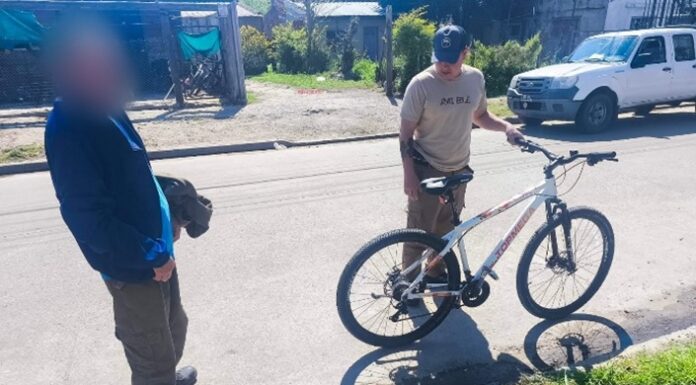 Recuperan en Hudson la bicicleta sustraída fuera de un colegio en Ranchos